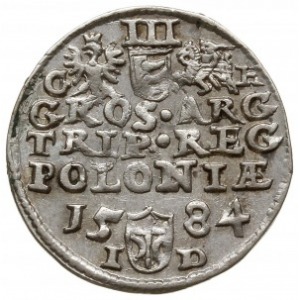 trojak 1584, Olkusz; odmiana z literami G-H obok Orła i...