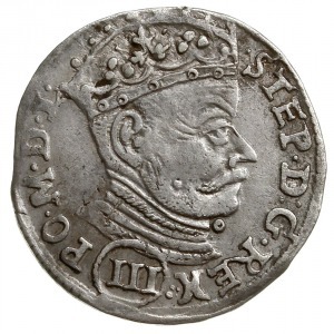 trojak 1581, Wilno; nominał III w owalnej obwódce pod p...