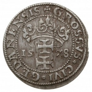 grosz 1578, Gdańsk; końcówka napisu POL D P; CNG 129, K...