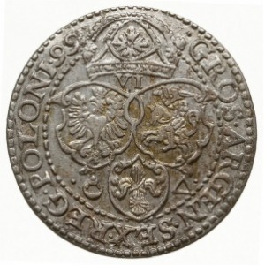 szóstak 1599, Malbork; mała głowa króla; Kop. 1246 (R1)...