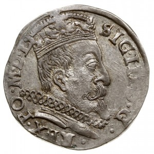 trojak 1598, Wilno; odmiana z mniejszą głową króla, dat...