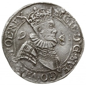 4 öre 1598, Sztokholm; Aw: Popiersie króla w prawo, w k...