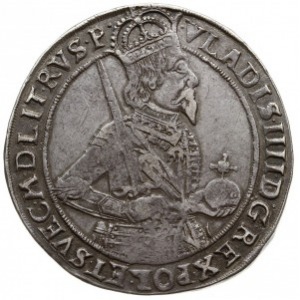 talar 1633, Toruń; Aw: Półpostać króla w prawo i napis ...