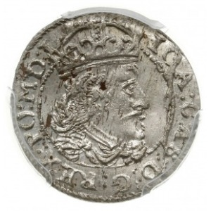 grosz 1652, Wilno; odmiana z rzymską cyfrą I i herbem G...