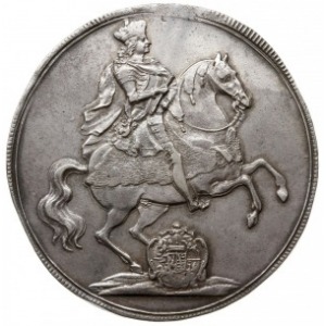 talar wikariacki 1711, Drezno; Aw: Król na koniu; Rw: T...