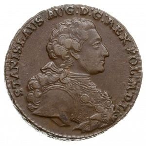 trojak 1766 g, Kraków; popiersie króla w zbroi, data du...
