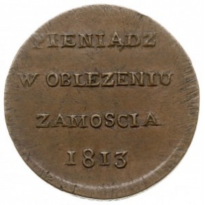 6 groszy 1813, Zamość; odmiana z napisem otokowym na re...