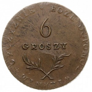 6 groszy 1813, Zamość; odmiana z napisem otokowym na re...