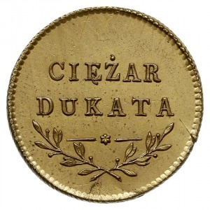 ciężarek dukata bez daty (1811-1827) IB, Warszawa; Plag...