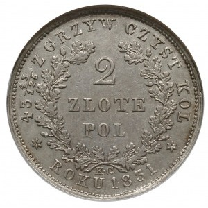 2 złote 1831 KG, Warszawa; odmiana napisu na awersie ZL...