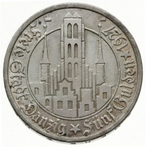 5 guldenów 1927, Berlin; Kościół Marii Panny; CNG 520.I...