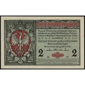 2 marki polskie 9.12.1916, jenerał, seria A, numeracja ...