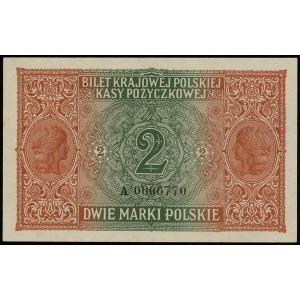 2 marki polskie 9.12.1916, jenerał, seria A, numeracja ...