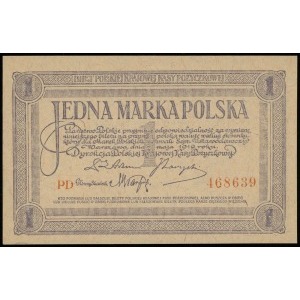 1 marka polska 17.05.1919; seria PD, numeracja 468639; ...