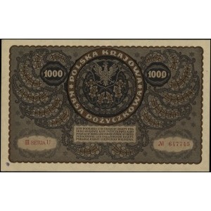1.000 marek polskich 23.08.1919, seria III-U, numeracja...