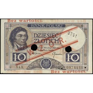 10 złotych 28.02.1919; seria 4.A, numeracja 097641, pol...
