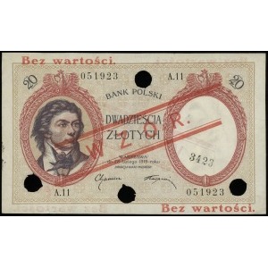 20 złotych 28.02.1919, seria A.11, numeracja 051923, cz...