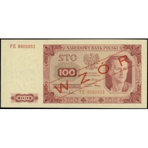 100 złotych 1.07.1948; seria FE, numeracja 0000003, po ...