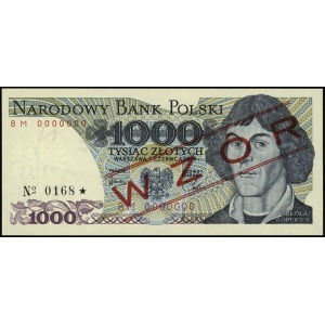 1.000 złotych 1.06.1979, WZÓR, seria BM, numeracja 0000...