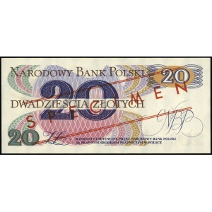 20 złotych 1.06.1982, WZÓR, seria A, numeracja 0000000,...