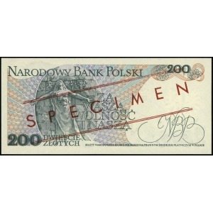 200 złotych 1.06.1986, WZÓR, seria CR, numeracja 000000...