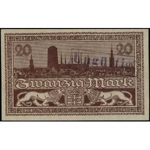 Kriegs-Geld; 20 marek 15.11.1918, numeracja 157478, na ...
