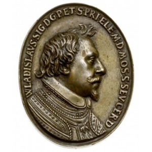 medal owalny 1610-1619; Aw: Popiersie królewicza Władys...