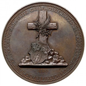 medal autorstwa Ernesta Paulina Tasseta z 1874 r. wybit...