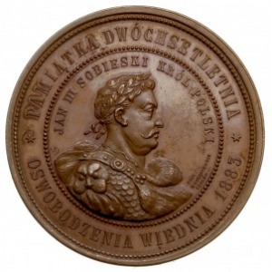 medal z 1883 r. wybity z okazji 200. rocznicy Odsieczy ...