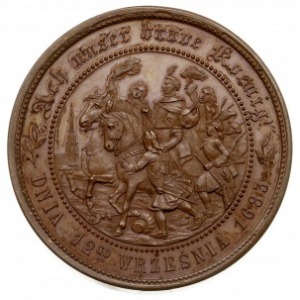 medal z 1883 r. wybity z okazji 200. rocznicy Odsieczy ...