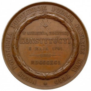 medal z 1891 r. autorstwa L. Ch. Lauera z Norymbergi wy...