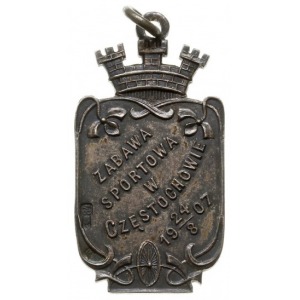 jednostronny medalik pamiątkowy z uszkiem z 1907 r.; Ta...