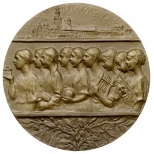 medal pamiątkowy autorstwa Konstantego Laszczki z 1908 ...
