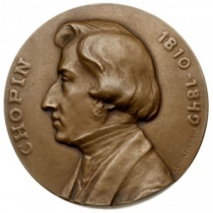 jednostronny medalion autorstwa Stanisława Romana Lewan...