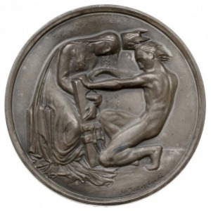 medal autorstwa Wojciecha Jastrzębowskiego z 1913 r. wy...