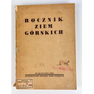 PAWLEWSKI Kazimierz - ROCZNIK ZIEM GÓRSKICH - Warszawa 1939