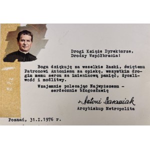 ANTONI BARANIAK - Arcybiskup Metropolita [autograf] 1976