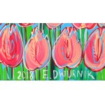 Edward DWURNIK (1943-2018), Pstrokate tulipany (2018)