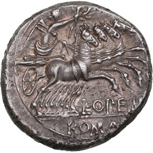 Roman Republic AR Denarius - Opimia. L. Opeimius (131 BC)
