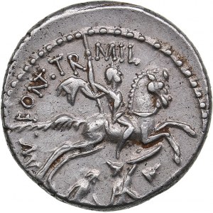 Roman Republic AR Denarius - Fonteia. P. Fonteius P.f. Capito (55 BC)