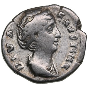 Roman Empire AR Denarius - Diva Faustina I (wife of A. Pius) (141-161 AD)