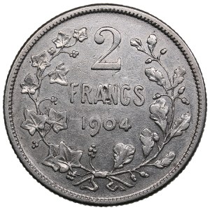 Belgium 2 francs 1904 - Léopold II (1865-1909)