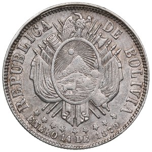 Bolivia 20 Centavos 1879 - Hilarión Daza Groselle (1840-1894)