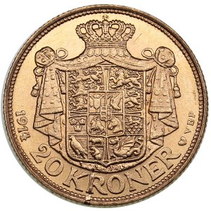 Denmark 20 kroner 1914