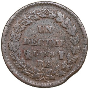 France 1 Décime An 8 (1799-1800) BB