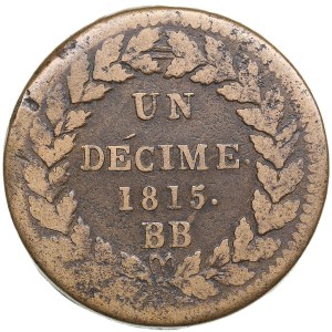 France 1 Décime 1815 BB - Louis XVIII (1815-1824)