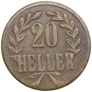 German East Africa 20 heller 1916