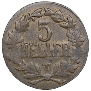 German East Africa 5 heller 1916