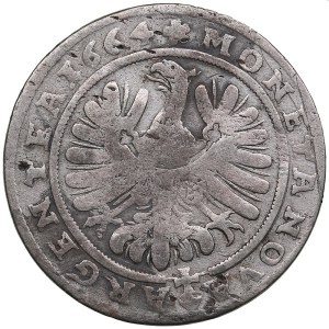 Germany, Silesia-Liegnitz-Brieg 15 Kreuzer 1664 - Christian (1639-1672)