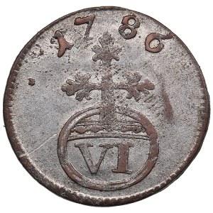 Germany, Schwarzburg-Rudolstadt 6 Pfennig 1786